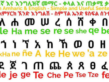 Learn The Basics In Amharic- Ethiopian Language