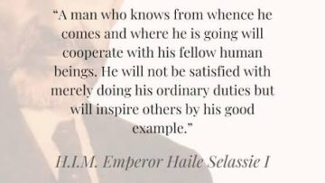 haile selassie quote setting good example