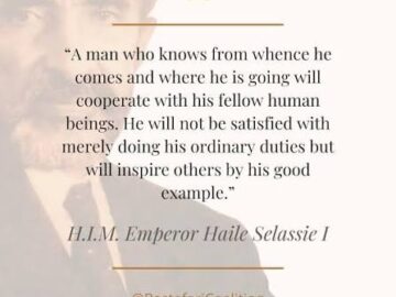 haile selassie quote setting good example