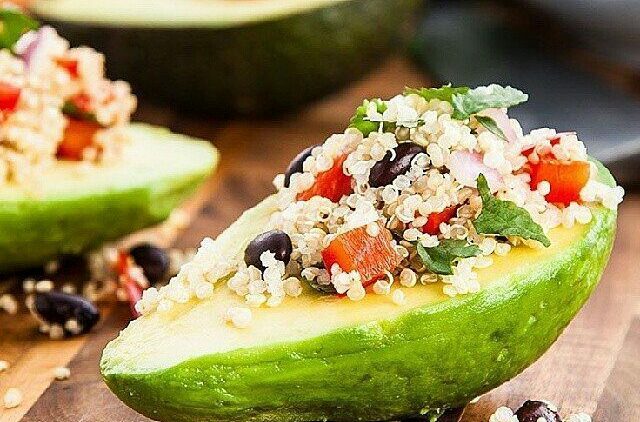 Stuffed avocado halves