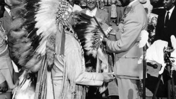 Emperor Haile Selassie in Oklahoma, 1954