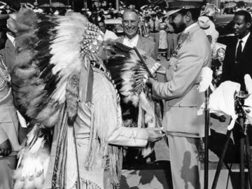 Emperor Haile Selassie in Oklahoma, 1954