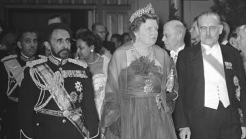 Emperor Haile Selassie visiting the Netherlands 1954
