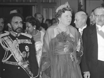Emperor Haile Selassie visiting the Netherlands 1954