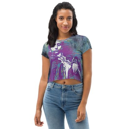 LIJ Ras Teferi All-Over Print Crop Tee