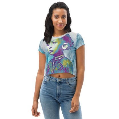 LIJ Selassie All-Over Print Crop Tee