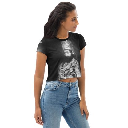 Black Majesty All-Over Print Crop Tee