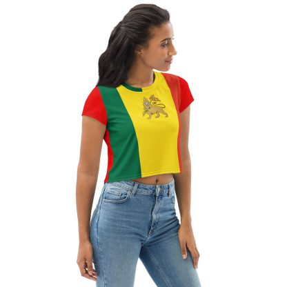 Lion of Judah Brand All-Over Print Crop Tee