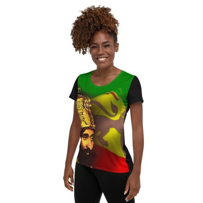 Lion of Judah All-Over Print Women's Athletic T-shirt