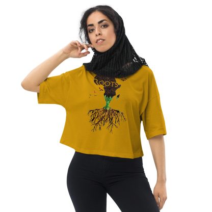 AFRIKAN-ROOTS Loose drop shoulder crop top