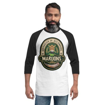 Maroons 3/4 sleeve raglan shirt