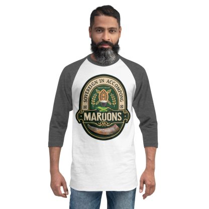 Maroons 3/4 sleeve raglan shirt