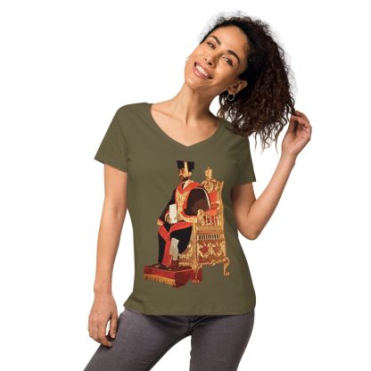 Education-is-Key- Women’s fitted v-neck t-shirt