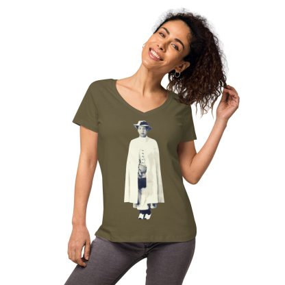 H.R.H.-Empress-Menen- Women’s fitted v-neck t-shirt