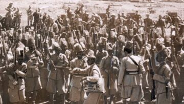 Ethiopians preparing for war with Italian invaders 1935