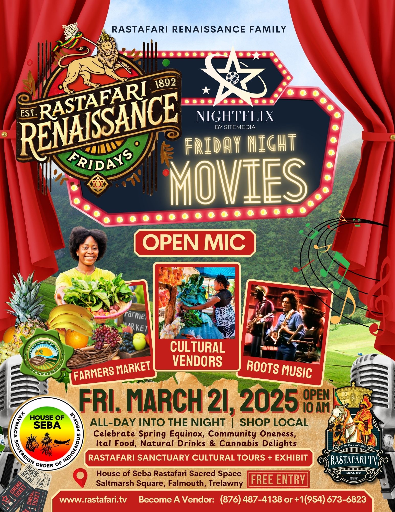 Experience the Spirit of Community and Culture at Rastafari Renaissance Fridays at House of Seba, Saltmarsh Square, Trelawny, Jamaica