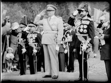 ቀዳማዊ ኃይለ ሥላሴ ለቲቶ አቀባበል ሲያደርጉ ታኅሣሥ 10 ቀን1948 ዓም Emperor Haile Selassie welcomes Tito 1955