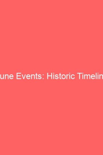 June Events: Historic Timeline