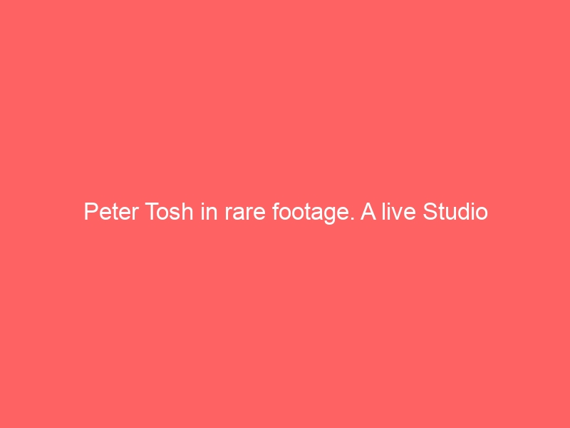 Peter Tosh in rare footage. A live Studio rehearsal version of his track ‘Babylon Queendom’