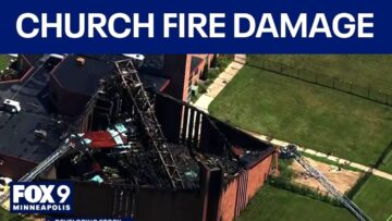 Aerials: Rosemount Ethiopian church likely destroyed in fire