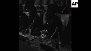 CAN 031 HAILE SELASSIE SPEAKING AT A CONFERENCE IN ADDIS ABABA
