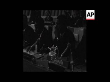 CAN 031 HAILE SELASSIE SPEAKING AT A CONFERENCE IN ADDIS ABABA