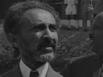 Emperor Haile Selassie at sea with Kenya Naval Patrol, September 1967