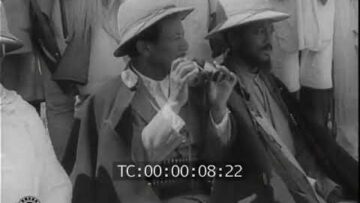 Emperor Haile Selassie inspecting troops 1935