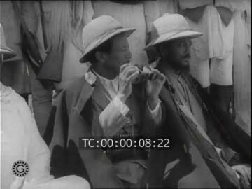 Emperor Haile Selassie inspecting troops 1935