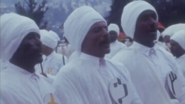 Emperor Haile Selassie takes part in historic religious festival of Teketsle Tsigie, September 1970