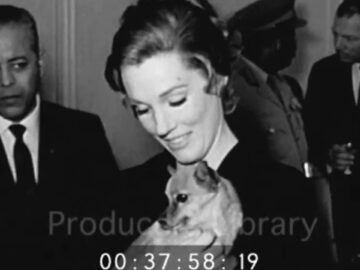 Emperor Haile Selassie visits movie studio and meets Rex Harrison and Samantha Eggar  1960