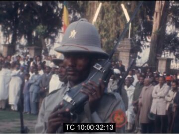 Haile Selassie attends Church Service 1974