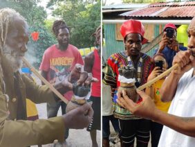 Mike Tyson Enjoys A Smoke With Rastafarian Elder in Antigua