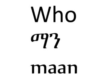 WH questions in Amharic, Ethiopian Language
