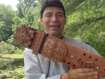 Mayan Temple Flute  The biggest one ever made. (the Sound of the Temple)