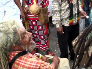 Nyabinghi drumming with Sizzla at Bob Marley Museum 2012